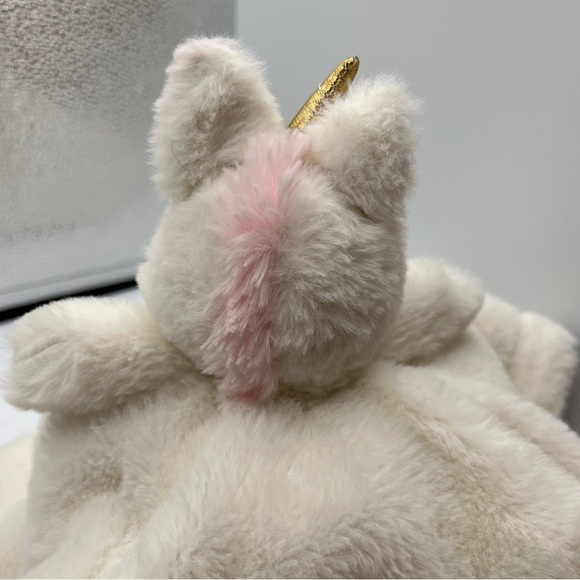 Baby Unicorn Soft Plush Security Blanket Stuffed Animal Fuzzy Soft White Toy. - Picture 6 of 9
